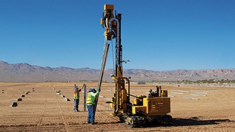 New pile driver technology expediting solar project construction