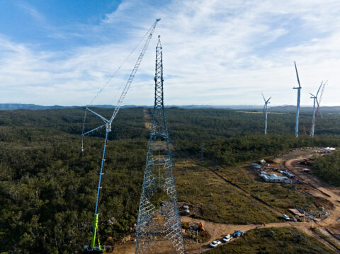 Powerlink completes tallest transmission towers