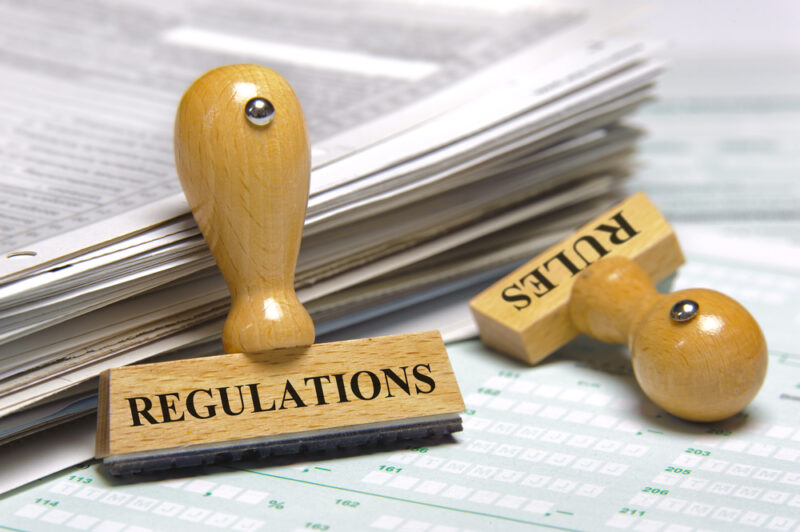 Rules and regulations stock image.
