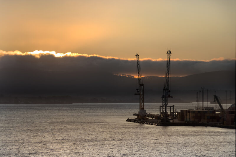 Shipping cranes at Bell Bay, Tas