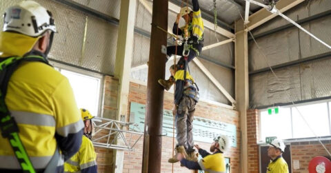 Transgrid protects lineworkers with tower rescue training