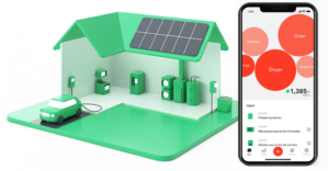 The Sense app engages with customers and shows a detailed breakdown of energy use